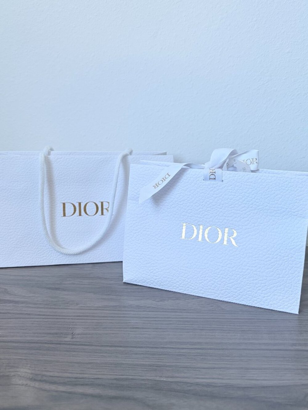 DIOR White Gift Bag and Pouch